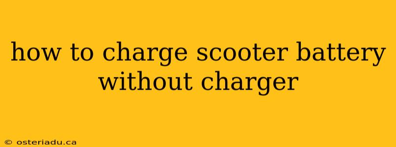 how to charge scooter battery without charger