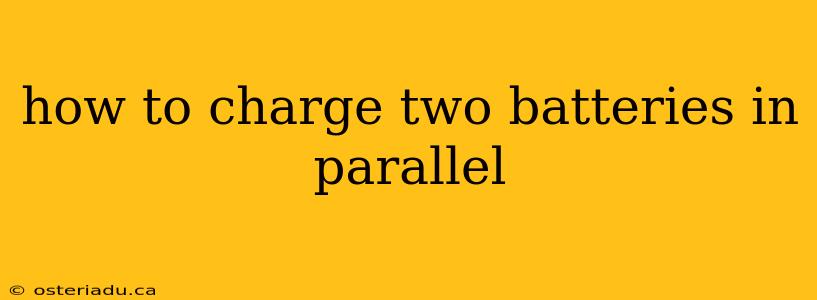 how to charge two batteries in parallel