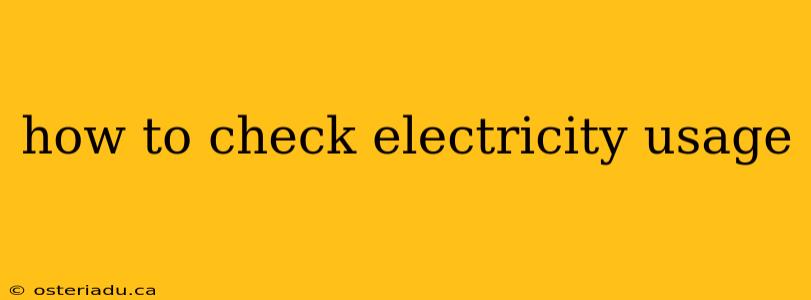 how to check electricity usage