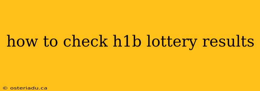 how to check h1b lottery results