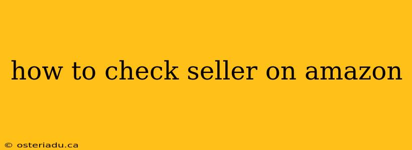 how to check seller on amazon