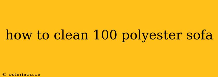 how to clean 100 polyester sofa