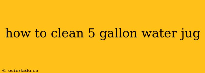 how to clean 5 gallon water jug