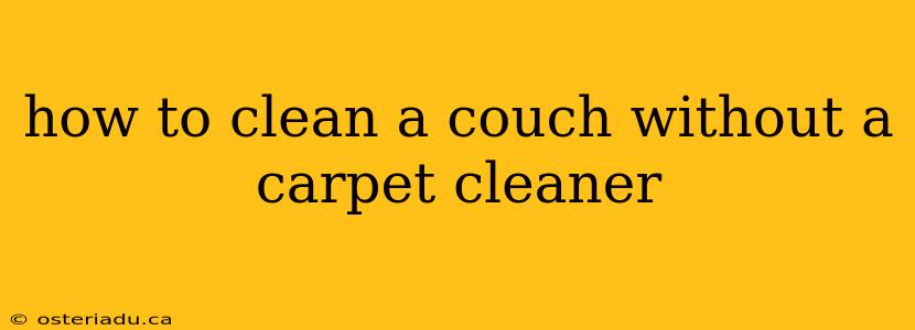 how to clean a couch without a carpet cleaner