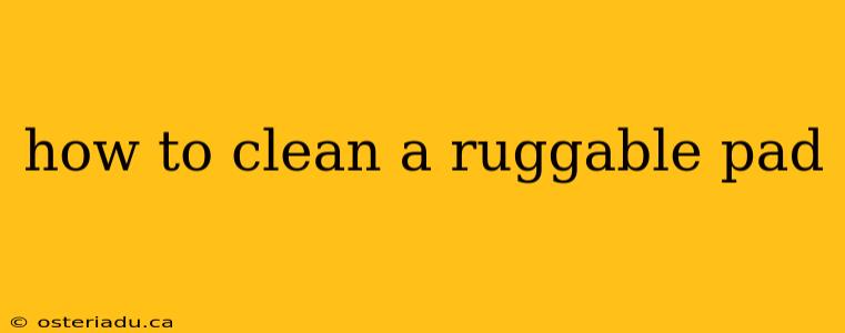 how to clean a ruggable pad