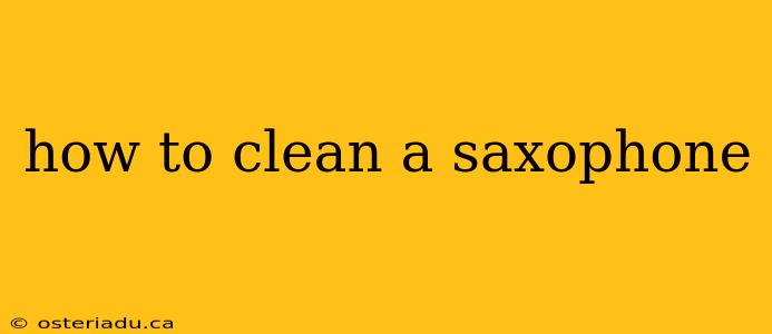 how to clean a saxophone