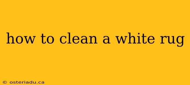 how to clean a white rug