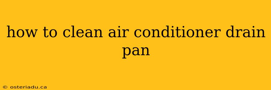 how to clean air conditioner drain pan