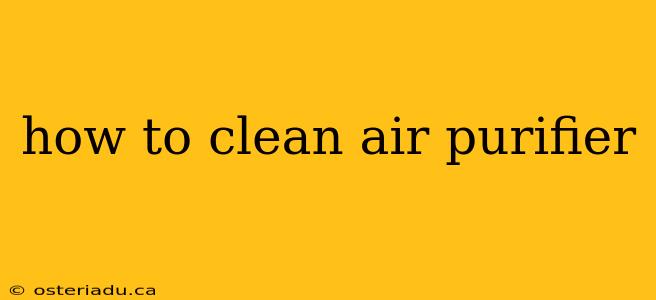 how to clean air purifier