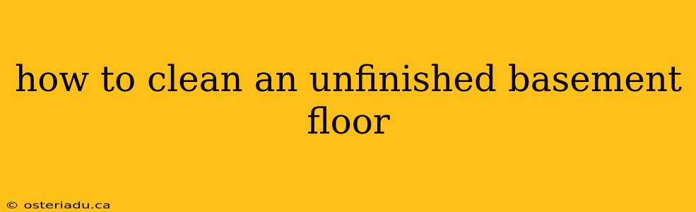 how to clean an unfinished basement floor