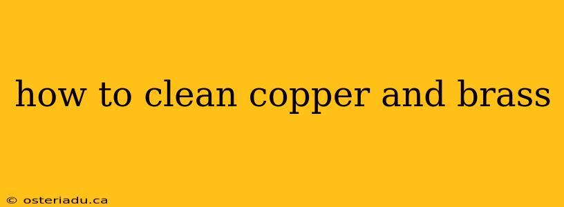 how to clean copper and brass