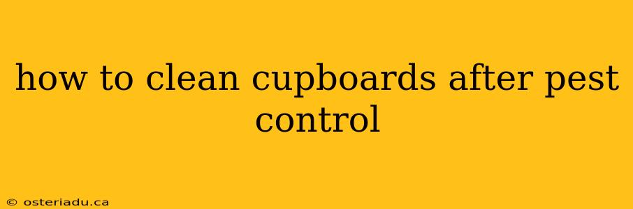 how to clean cupboards after pest control