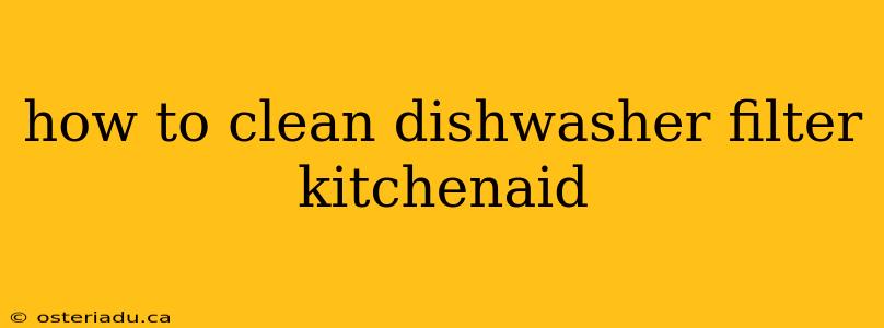 how to clean dishwasher filter kitchenaid