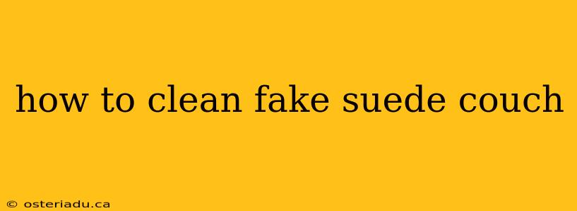 how to clean fake suede couch