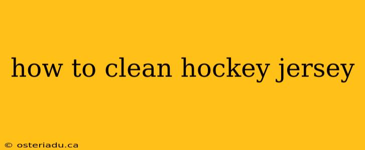 how to clean hockey jersey