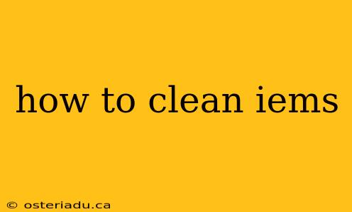 how to clean iems