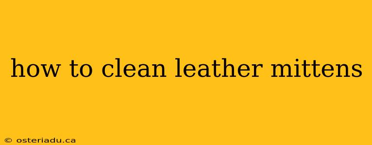 how to clean leather mittens