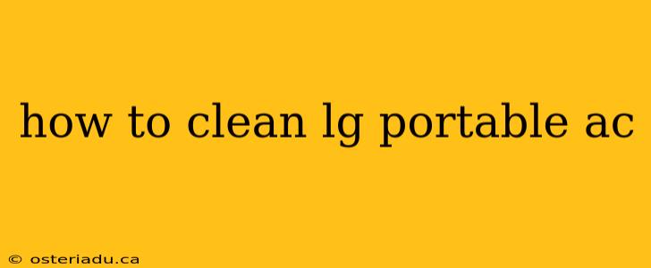 how to clean lg portable ac