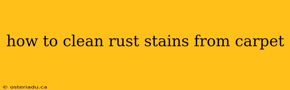 how to clean rust stains from carpet