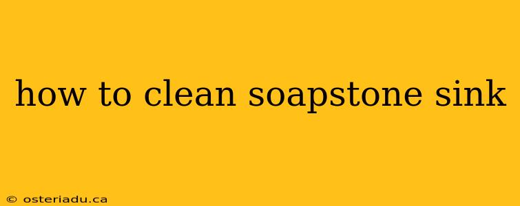 how to clean soapstone sink