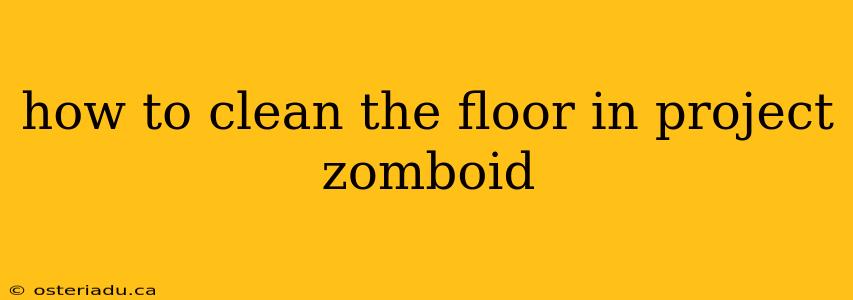 how to clean the floor in project zomboid