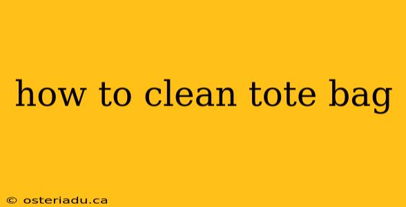 how to clean tote bag