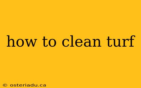 how to clean turf