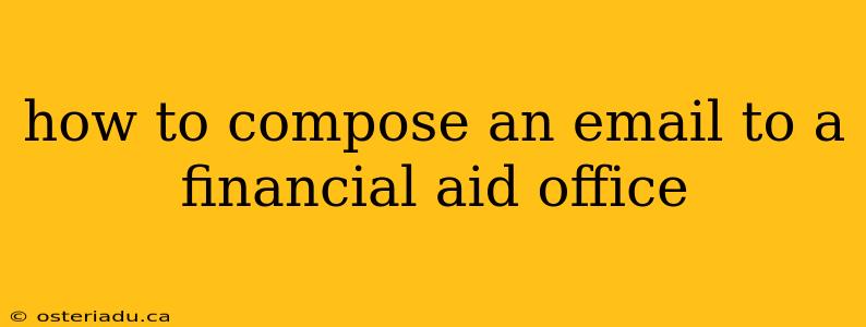 how to compose an email to a financial aid office