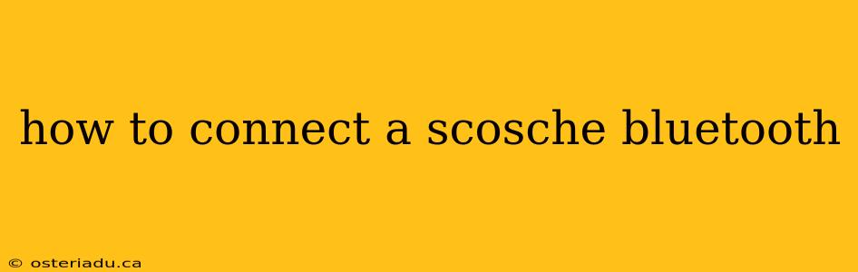 how to connect a scosche bluetooth