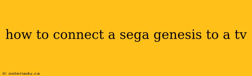 how to connect a sega genesis to a tv