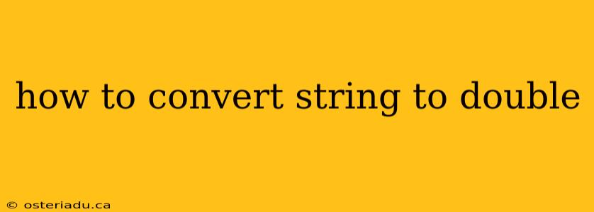 how to convert string to double