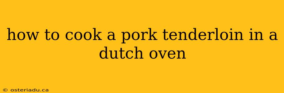 how to cook a pork tenderloin in a dutch oven