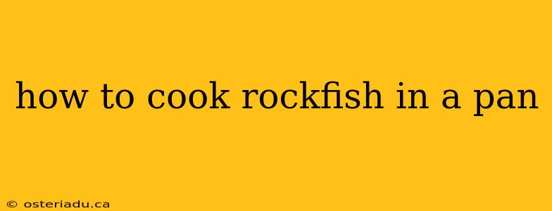 how to cook rockfish in a pan