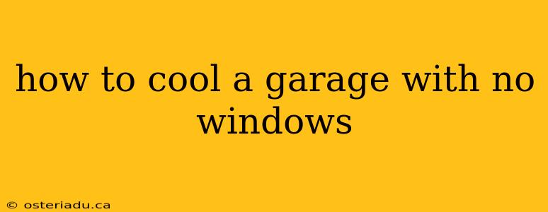 how to cool a garage with no windows