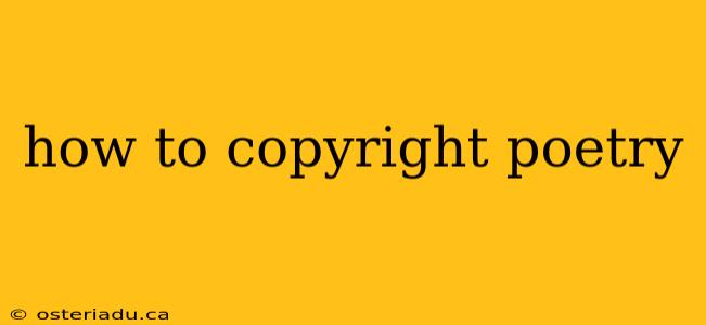 how to copyright poetry