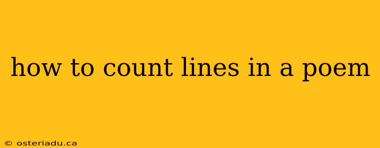 how to count lines in a poem