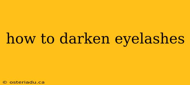 how to darken eyelashes