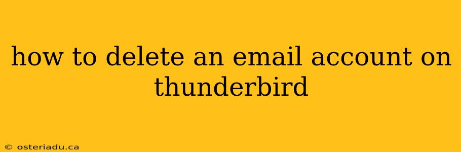 how to delete an email account on thunderbird