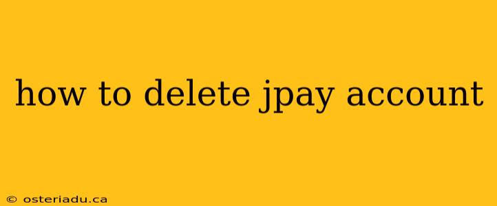 how to delete jpay account