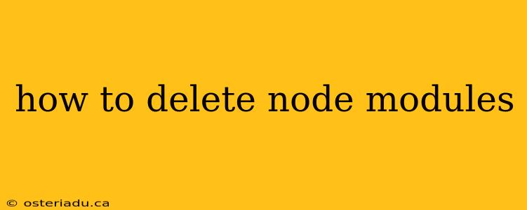 how to delete node modules