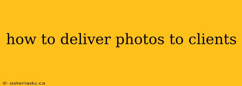 how to deliver photos to clients