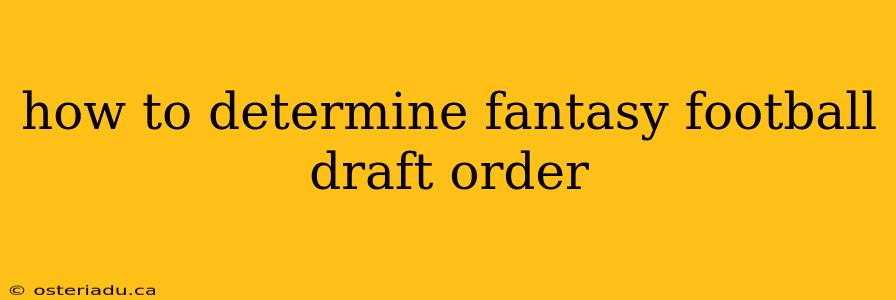 how to determine fantasy football draft order