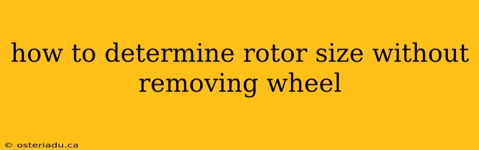 how to determine rotor size without removing wheel