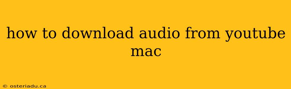 how to download audio from youtube mac