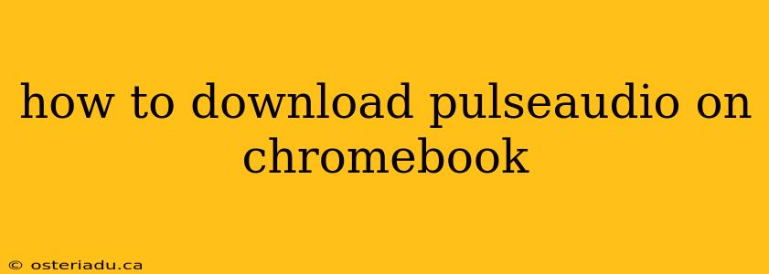 how to download pulseaudio on chromebook