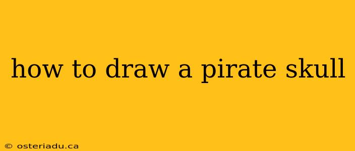 how to draw a pirate skull