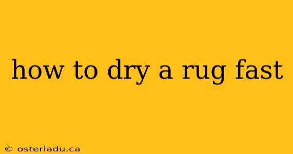 how to dry a rug fast