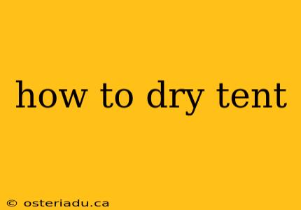 how to dry tent