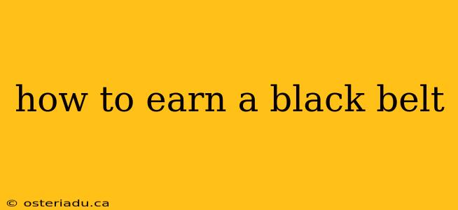 how to earn a black belt