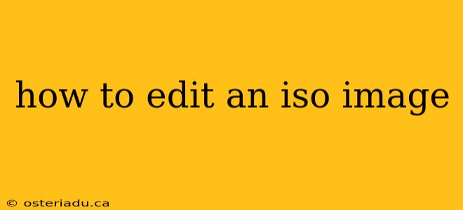 how to edit an iso image